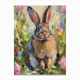 American Sable Rabbit Painting 1 Canvas Print