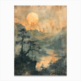 Antique Chinese Landscape Painting 11 Canvas Print