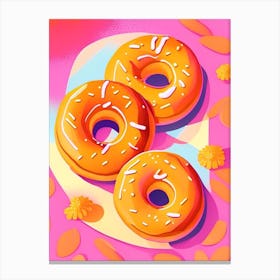 Cinnamon Sugar Donuts Dessert Pop Matisse 1 Flower Canvas Print