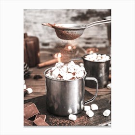 Hot Chocolate With Marshmallows Canvas Print