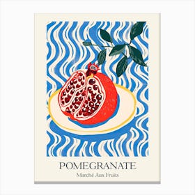 Marche Aux Fruits Pomegranate Fruit Summer Illustration 4 Canvas Print