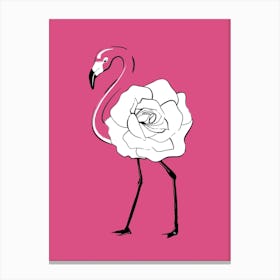 Rose Flamingo Canvas Print