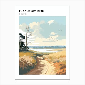 The Thames Path England 2 Hiking Trail Landscape Poster Canvas Print