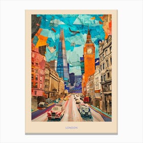 Kitsch London Poster 4 Canvas Print