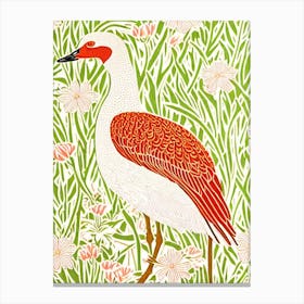 Canada Goose William Morris Style Bird Canvas Print