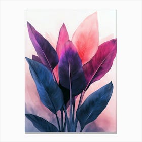Watercolor Leaves 1 Canvas Print