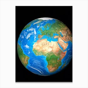 An Illustrious Piece Of Digital Render Of A Globe Highlighting Every Continent On Planet Earth Pred (5) Canvas Print