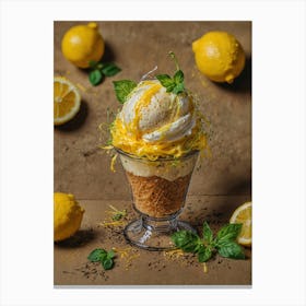 Lemon Ice Cream 7 Canvas Print