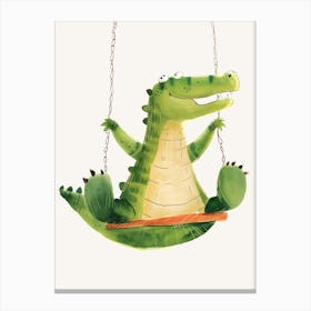 Alligator Swing Kids and Nursery Canvas Print