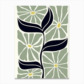 Henri Matisse Black And White Flower Print Canvas Print