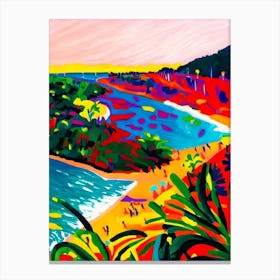 Currumbin Beach, Australia Hockney Style Canvas Print