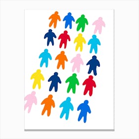 Colourful Gingerbread Men Canvas Print
