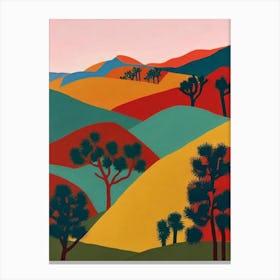 Joshua Tree National Park 2 United States Of America Abstract Colourful Canvas Print