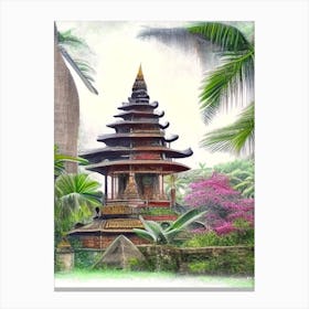 Bali Indonesia Soft Colours Tropical Destination Canvas Print
