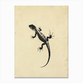 Lizard Block Print 4 Canvas Print