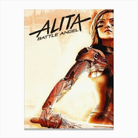 Alita Battle Angel 99 Chrome Canvas Print