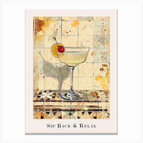 Sip Back & Relax Poster 2 Canvas Print