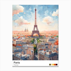Paris View   Geometric Vector Illustration 0 Poster Canvas Print
