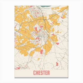 Chester Map Poster Canvas Print