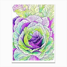 Cabbage 2 Marker vegetable Canvas Print