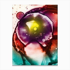 Watercolor Abstraction Modern Stain Art Canvas Print