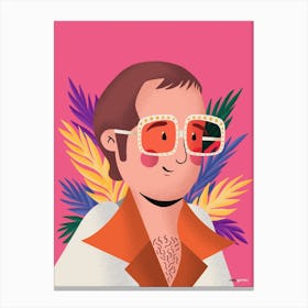 Elton John Portrait Canvas Print