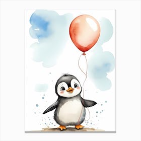 Adorable Chibi Baby Penguin (7) Canvas Print
