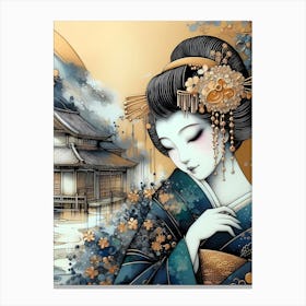 Creativel Geisha Illustration 101 Canvas Print