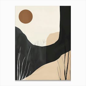 Neutral minimal painting Canvas Print