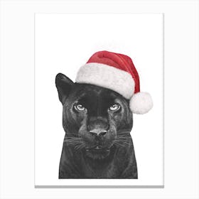 Christmas Panther Boy Canvas Print