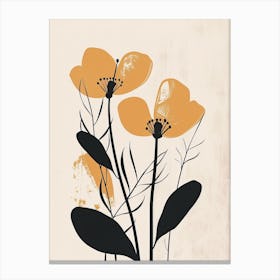 Abuja Flower Market Boho Minimalist Style Canvas Print