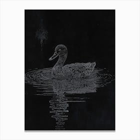 Duck In The Water 1 Canvas Print