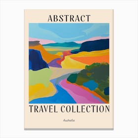 Abstract Travel Collection Poster Australia 3 Canvas Print