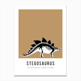 Stegosaurus, Dinosaur Boys Room Decor Canvas Print