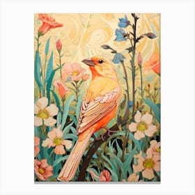 American Goldfinch 4 Detailed Bird Painting Canvas Print