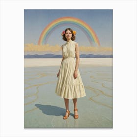 Rainbow In The Desert Canvas Print