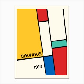 Bauhaus Geometric Minimalist Canvas Print