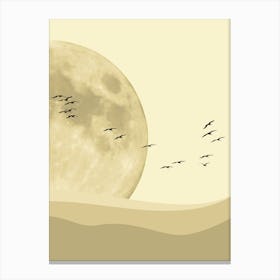 Flying Birds, Boho Sun Canvas Print