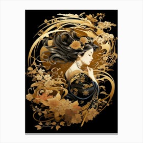 Gold Geisha 1 Canvas Print