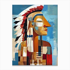 Onondaga Origins; A Minimalist Vision ! Native American Art Canvas Print