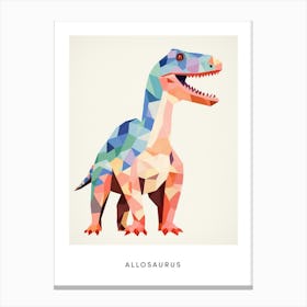 Nursery Dinosaur Art Allosaurus 6 Poster Canvas Print