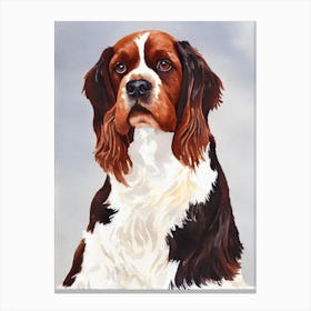 Sussex Spaniel 2 Watercolour dog Canvas Print