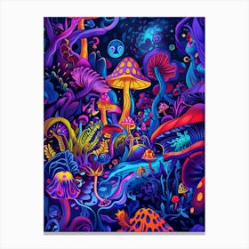 Psychedelic Mushrooms 3 Canvas Print