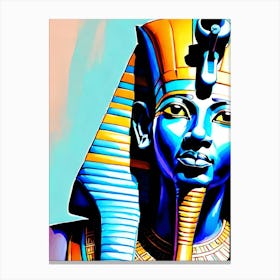 Colorful Pastel Egyptian Pharaoh Canvas Print