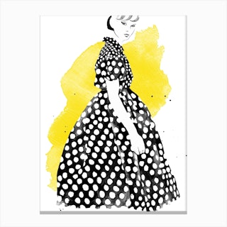 Polka Dot Dress Canvas Print