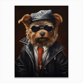 Gangster Dog Yorkshire Terrier 3 Canvas Print