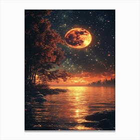 Full Moon Over Water 39 Canvas Print