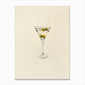 Minimalist Cocktail Martini Canvas Print