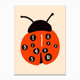 Lady Bug Art for Nursery Canvas Print