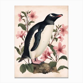 Adlie Penguin Saunders Island Vintage Botanical Painting 1 Canvas Print